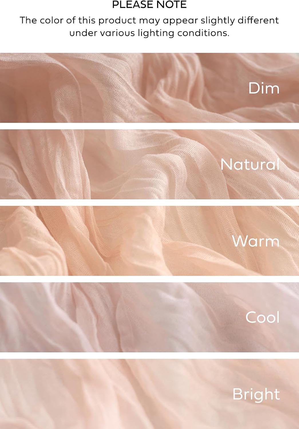 Ling's moment 10Ft x 35" Wide Blush Gauze Semi-Sheer Table Runner Pink Cheesecloth Tablecloth for Wedding Party Bridal Shower Boho Table Decor