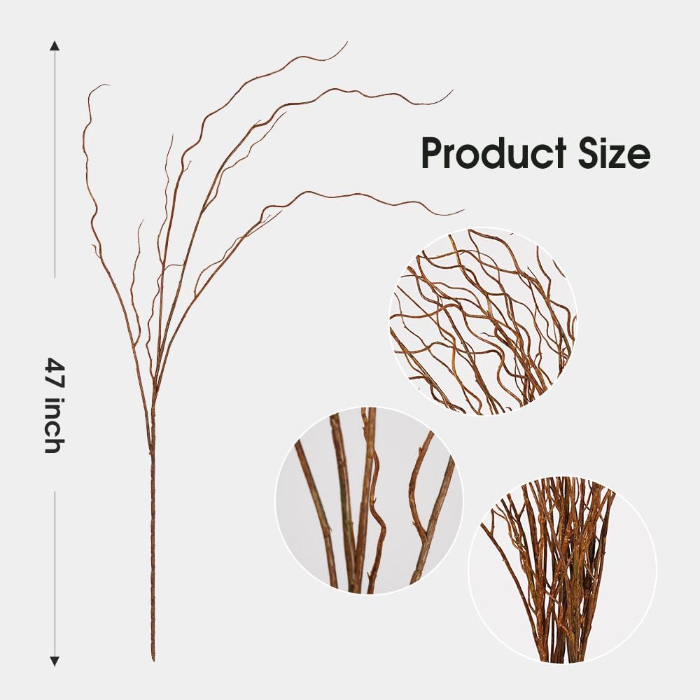 Artificial Plants Faux Greenery Eucalyptus Stems,Faux Branches for Vase Filler,Artificial Ficus Twig Branches Stems for Shop Garden Office Home Décor (6, Stems02)