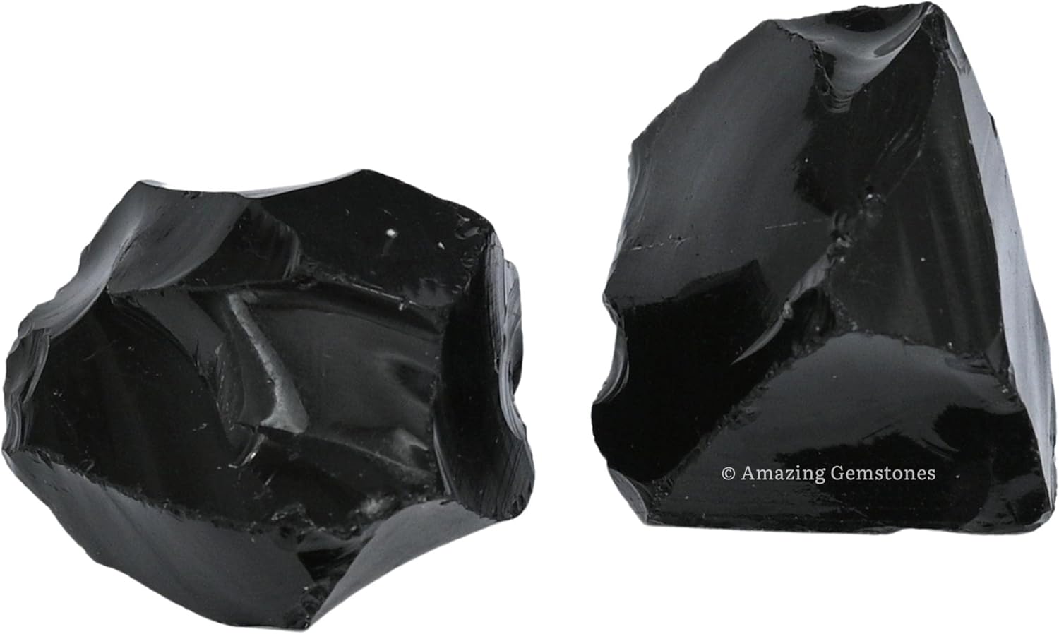 Amazing Gemstone Black Obsidian Raw Crystals and Healing Stones, Natural Rocks for Tumbling and DIY Raw Stones and Crystals (1 LB)