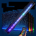 Submersible Aquarium Light,LED Aquarium Air Bubble Light,RGB Color Changing Brightness Adjustable Timing Waterproof Remote Control Fish Tank Light Bar,Aquarium Light Bubbler Wall,42.5inch