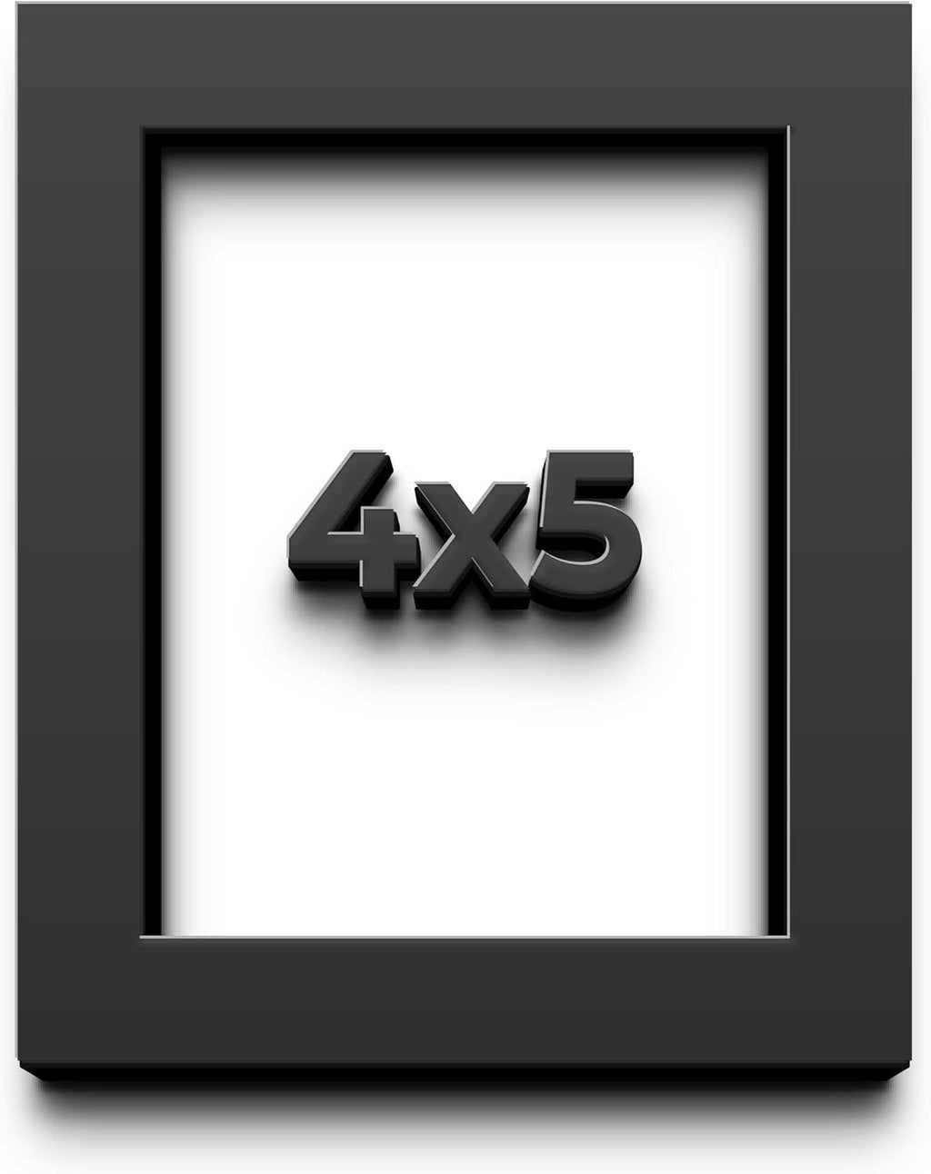 4x5 Black Shadow Box Frame - Contemporary Wood Shadow Box Complete with UV Acrylic, Foam Board Backing & Hanging Hardware