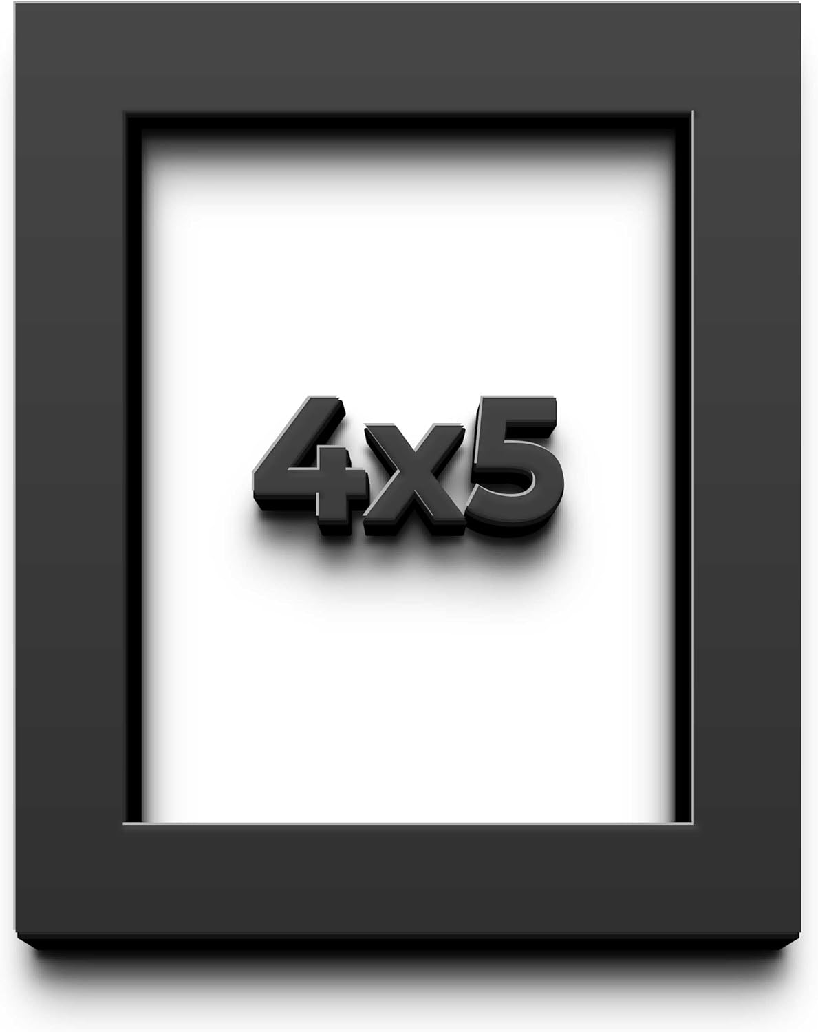 4x5 Black Shadow Box Frame - Contemporary Wood Shadow Box Complete with UV Acrylic, Foam Board Backing & Hanging Hardware
