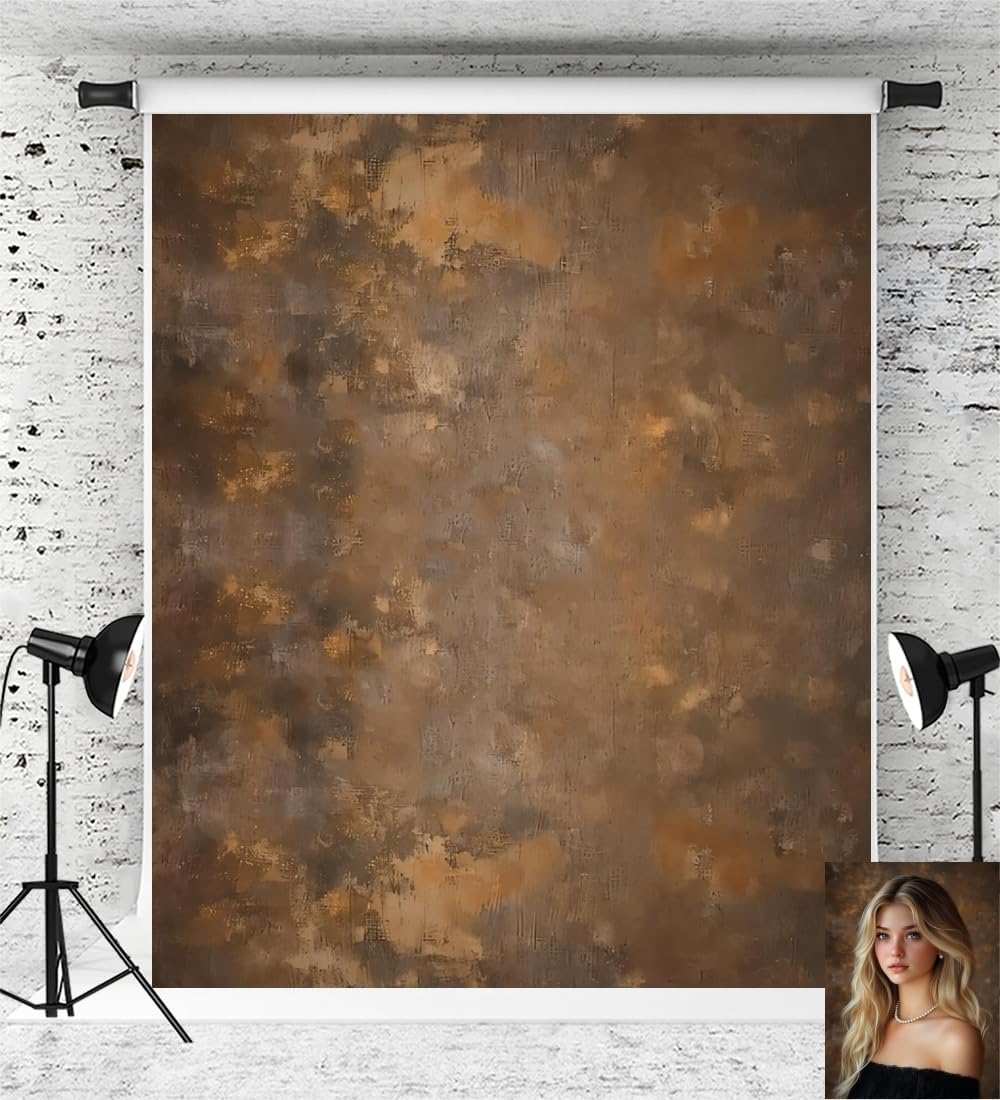 Kate Abstract Brown Vintage Texture Backdrop Photo Background Studio Props,10x8ft