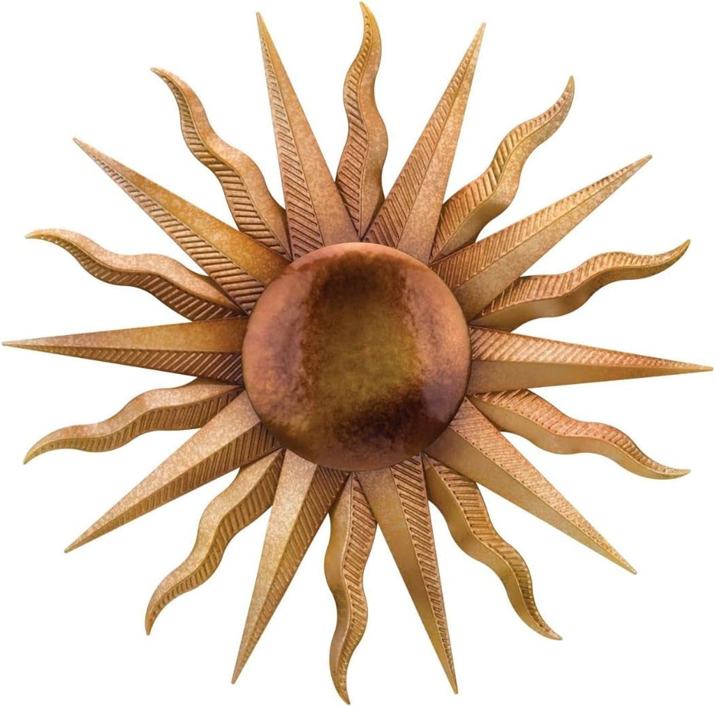 Regal Art & Gift Artisan Large Metal Sun Wall Decor - 30 Inch | Indoor Outdoor Rust-Resistant Sunburst Sculpture | Eye-Catching Metal Sun Wall Art Accent for Patio, Garden, Living Room