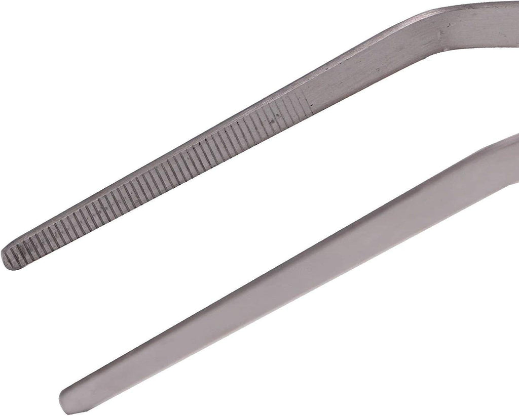 Extra Long Tweezers 18.9 Inch - FEITA Stainless Steel Curved Tip Tweezer Tongs for Aquarium Fish Tank Plants