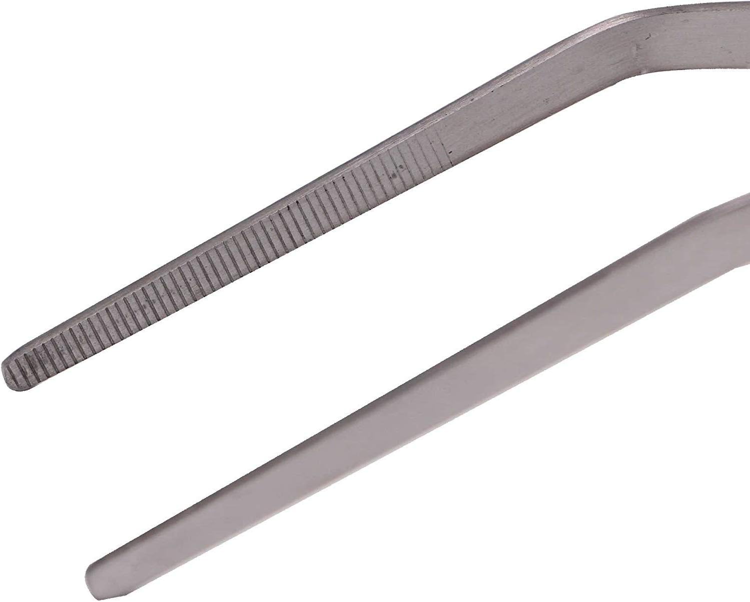 Extra Long Tweezers 18.9 Inch - FEITA Stainless Steel Curved Tip Tweezer Tongs for Aquarium Fish Tank Plants