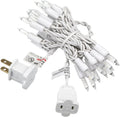 Mini Christmas Lights String Warm White Vintage Short Strand String Lights, Clear Bulbs Wire Fit Light up Christmas Decorations(20 Bulbs Connectable,5ft,White)