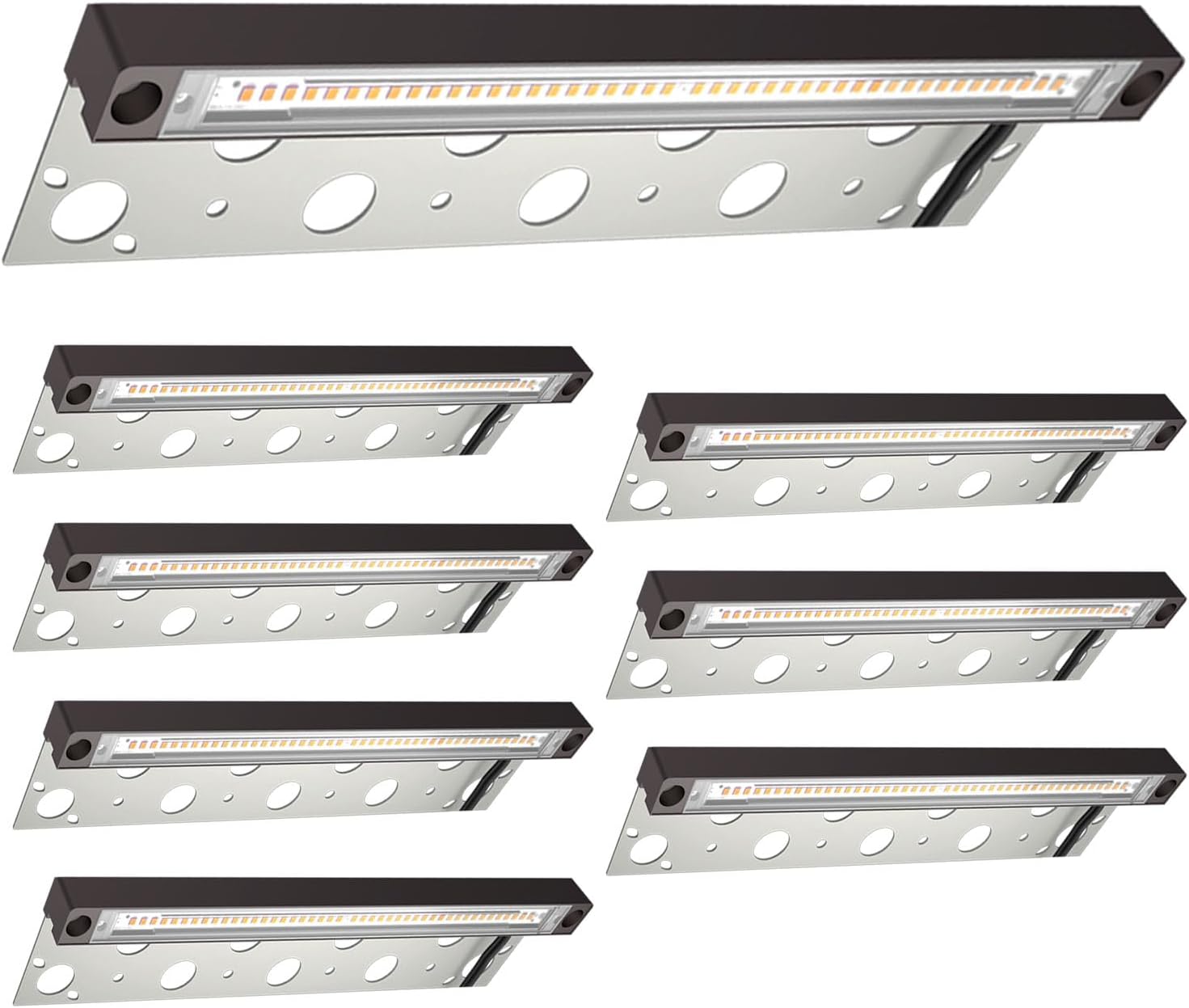 8-Pack UL Listed LED Hardscape Lighting, 12 Inch Retaining Wall Lights, 9W 3000K Landscape Lighting, Die-cast Aluminum Housing Paver Wall Lights, Low Voltage 12V AC/DC
