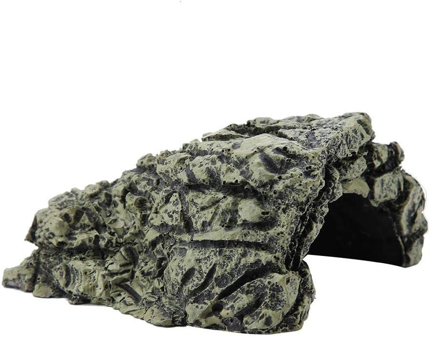 DEWIN Aquarium Large Cave - Reptile Hiding Spot, Fish Turtles Basking Hide Decoration Ornament for Home Office (Large)