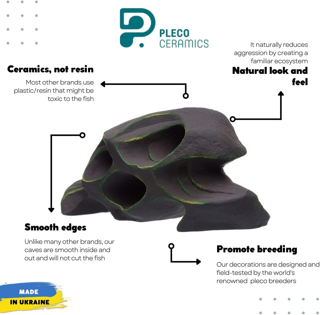 Plecoceramics Honeycomb Aquarium Hiding cave Decoration for bettas Cichlids plecos
