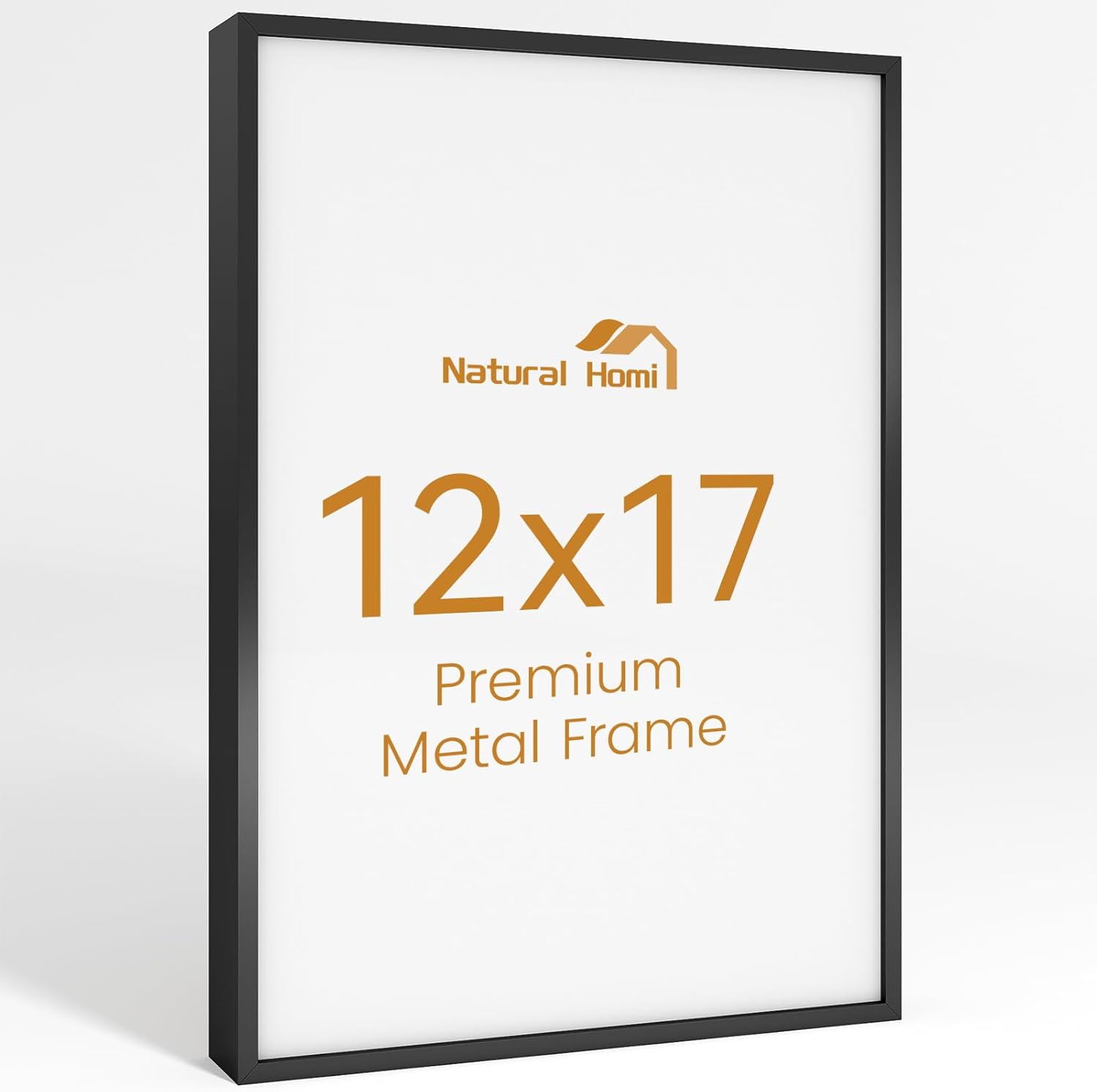 12x17 Aluminum Metal Picture Frame,Tempered Glass Black Photo Frame 12x17 for Family Photo,Posters,Art,Document to Wall Mount Horizontally or Vertically