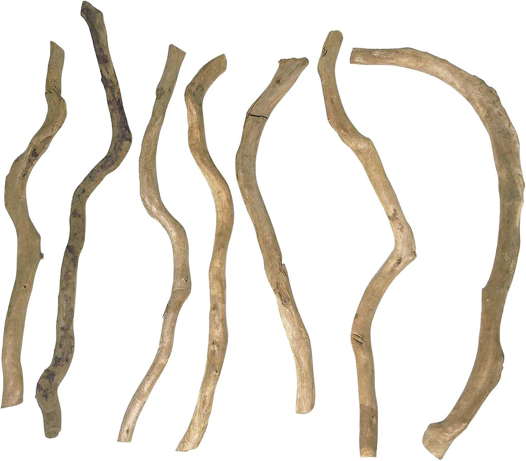 Hamiledyi Natural Driftwood for Aquarium Decor - Red Moor Wood 10"-15" Long Assorted Shapes (400g) Safe Branches for Fish Tank & Reptile Habitat - Natural Aquarium Wood Decorations (Medium Branches)