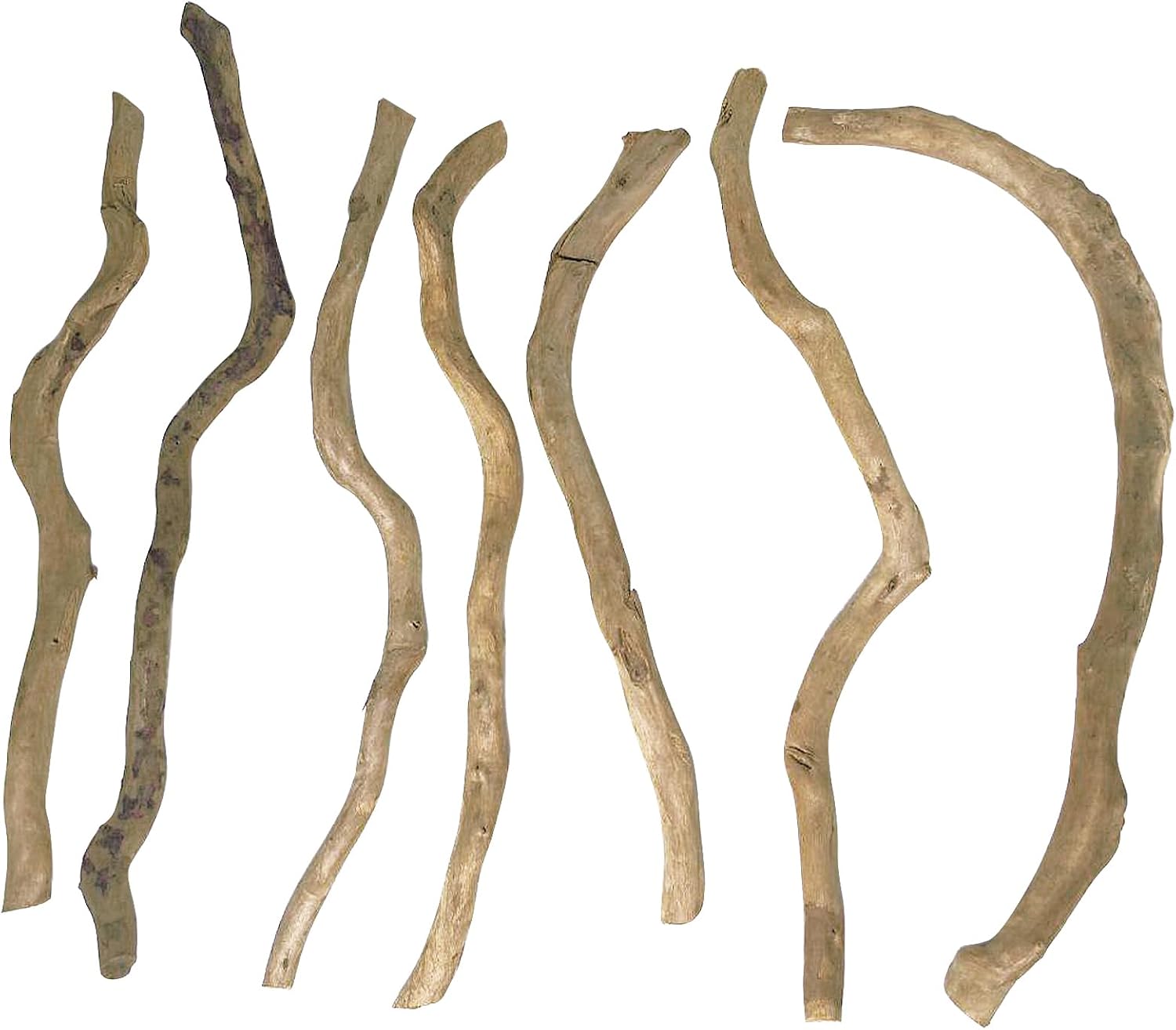 Hamiledyi Natural Driftwood for Aquarium Decor - Red Moor Wood 10"-15" Long Assorted Shapes (400g) Safe Branches for Fish Tank & Reptile Habitat - Natural Aquarium Wood Decorations (Medium Branches)