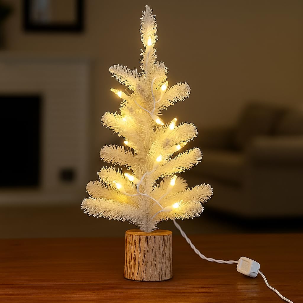 Novelty Lights 5 Feet 10 Bulbs Vintage Short Mini Light String, Clear Bulbs on White Wire, 4-Inch Spacing Fairy Lights, Connectable End-to-End, UL Listed for Indoor/Outdoor