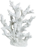PINVNBY Artificial Coral Ornament Aquarium Sea Plants Decoration Underwater Craft Resin Fish Tank Landscape (White)