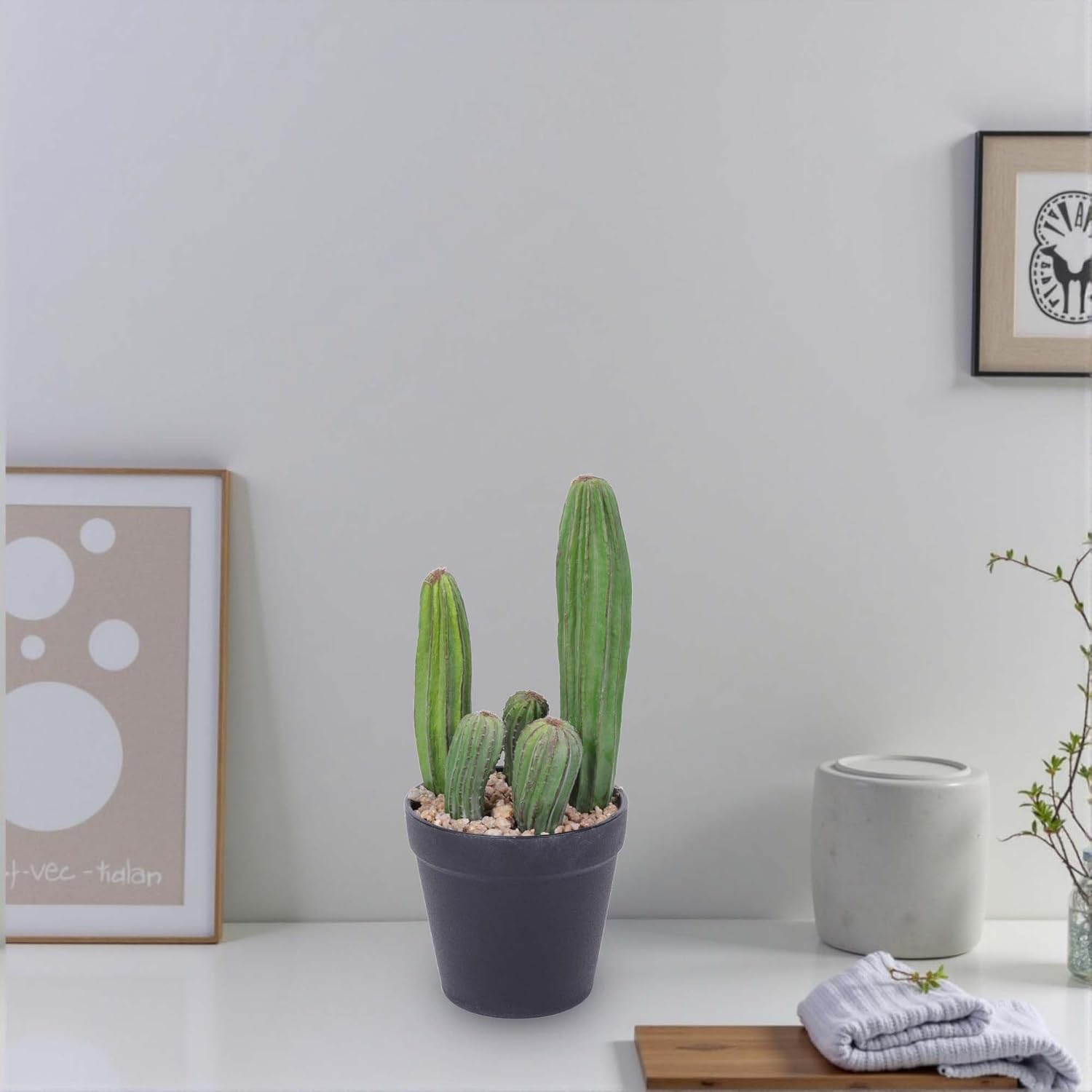 Artificial Cactus 11inch Faux Cactus Fake Cactus Potted Plants for Indoor Outdoor Home Offices Store Decor