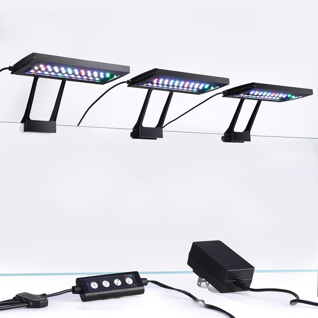 hygger Clip On Aquarium LED Light with Multi-Channel Controller, Fish Tank Light 24/7 Lighting Sunrise-Daylight-Moonlight and DIY Mode, Adjustable Timer/Brightness Light 7 Colors for Freshwater (3)