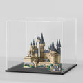 SVENJBB Acrylic Display Case, 10x8x9 Inch Cube Acrylic Boxes for Display, Clear Display Cases with Matte Black Base and Lid for Collectibles and Miniature Dollhouse
