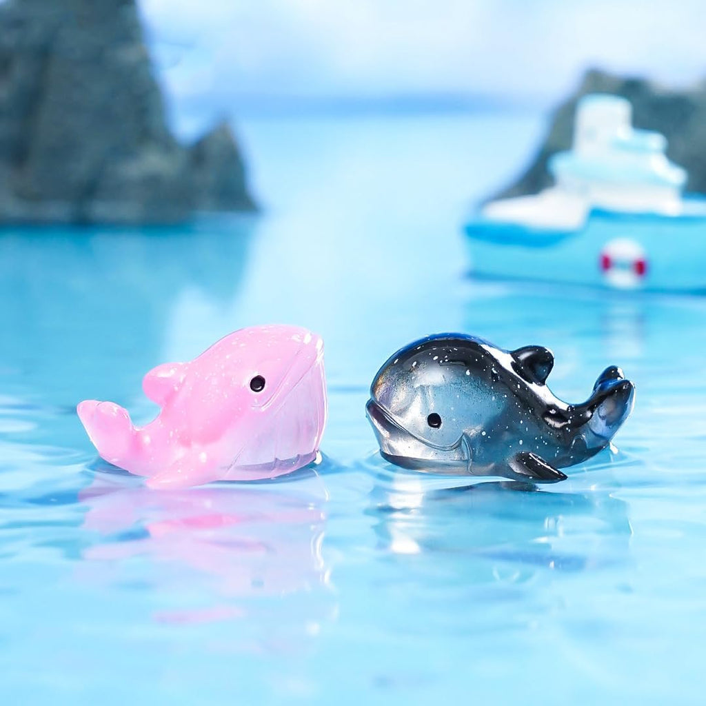 27 Pcs Cute Killer Whale Miniature Figurines Mini Whale Figurines for Terrarium Fish Tank Home Décor DIY Craft Project