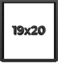 19x20 Shadow Box Frame Black | 1 Inch Deep Solid Wood Shadowbox Display Frame | UV Resistant Acrylic Plexiglass, Acid Free Backing, and Hanging Hardware | Dugan Picture Frame Style