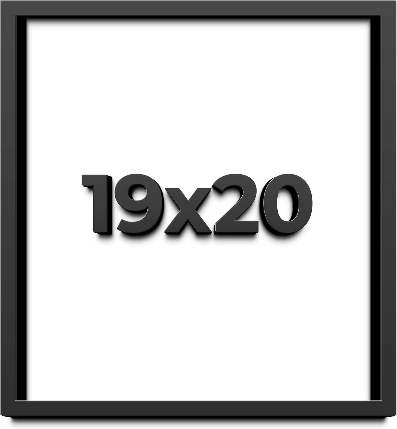 19x20 Shadow Box Frame Black | 1 Inch Deep Solid Wood Shadowbox Display Frame | UV Resistant Acrylic Plexiglass, Acid Free Backing, and Hanging Hardware | Dugan Picture Frame Style