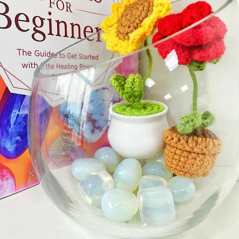 DUQGUHO Opal Crystals Bulk Natural Irregular Polished Stones Tumbled Crystals Gemstone Rocks for Beginners Gift 200g