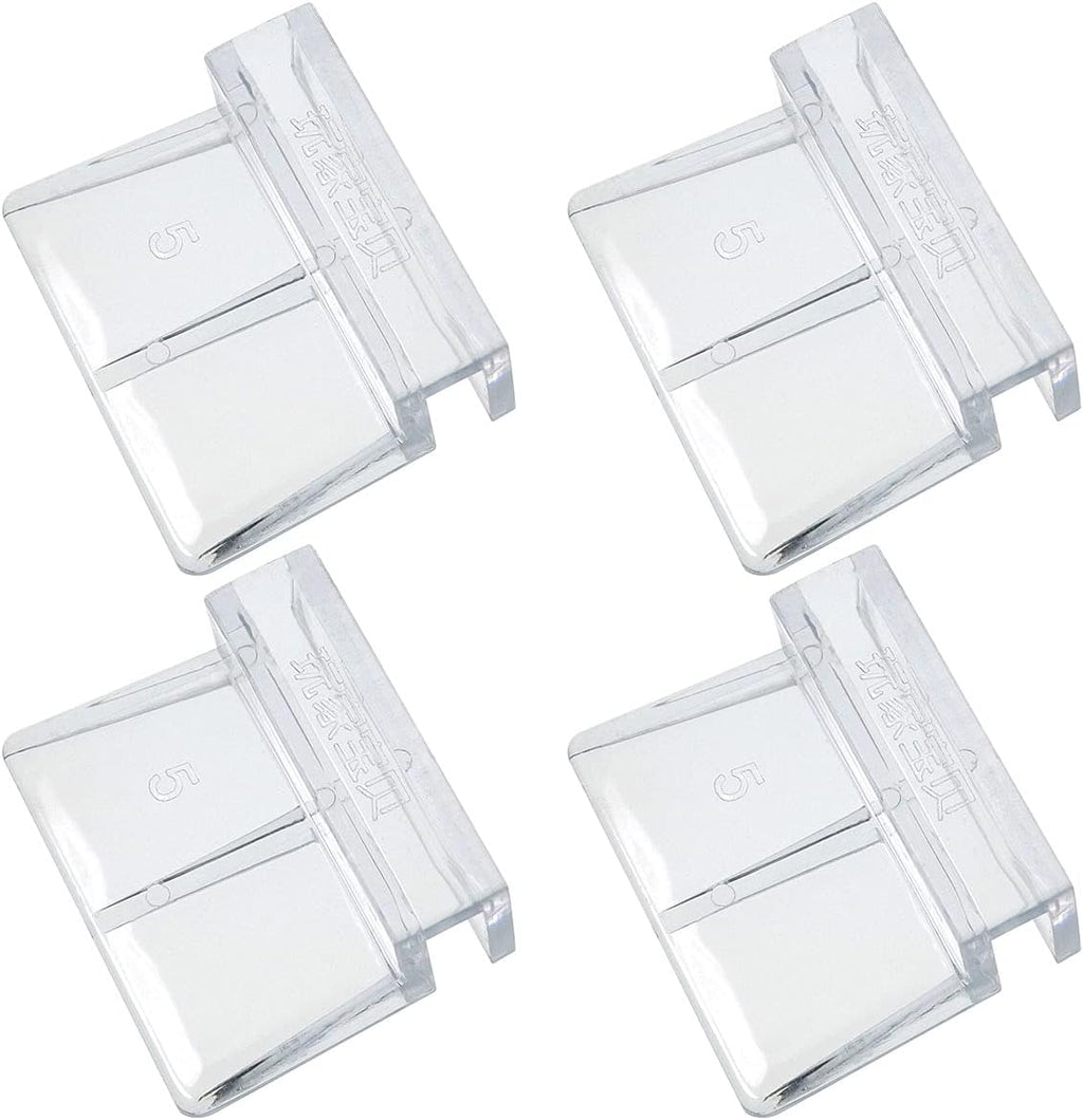 MEETOOT 4pcs Acrylic Fish Tank Bracket - 5mm Aquarium Support Tools, Clear Glass Cover Clip Holder