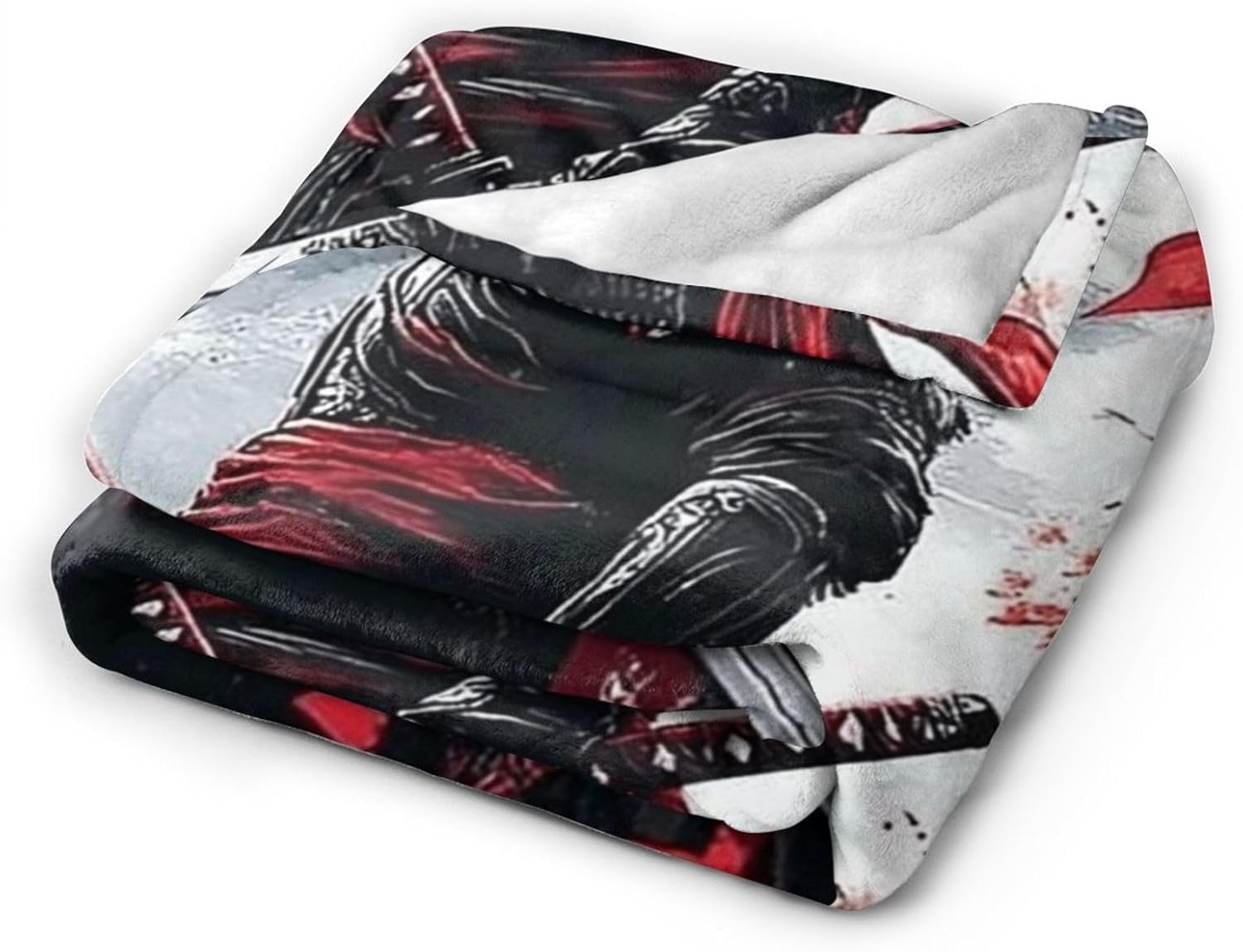 Japanese Blanket Samurai Throw Blanket Warrior Flannel Stuff Merch Cozy Decor Fleece Plush Fuzzy Warm Soft Lightweight Bedding Japan Gifts for Girls Women Men Boy Couch Sofa 60"X50"