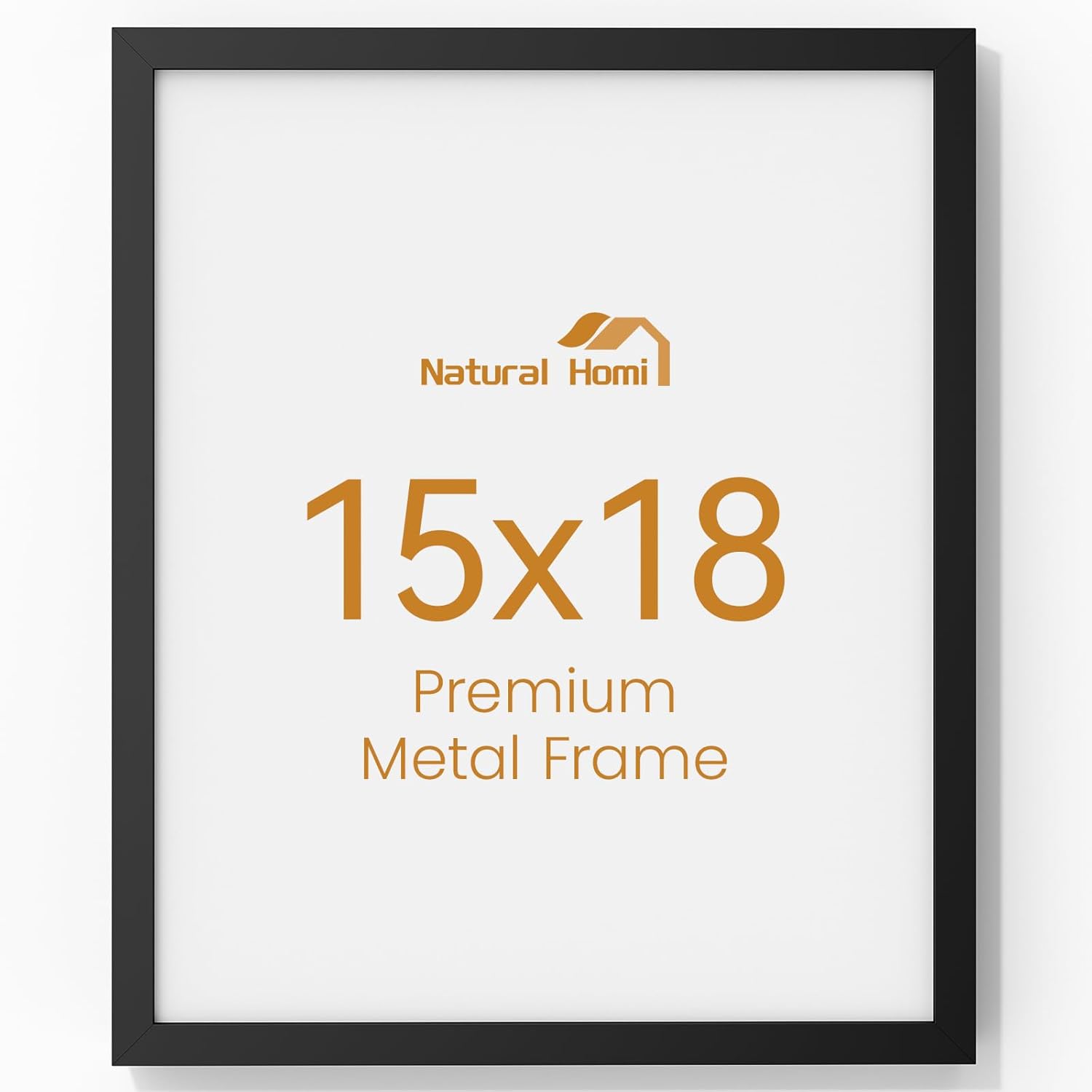 15x18 Aluminum Metal Picture Frame with Tempered Glass,Black Photo Frame 15x18 for Wall Gallery Poster Puzzles Artwork Frame 15 x 18 to Wall Mount Horizontal or Vertical