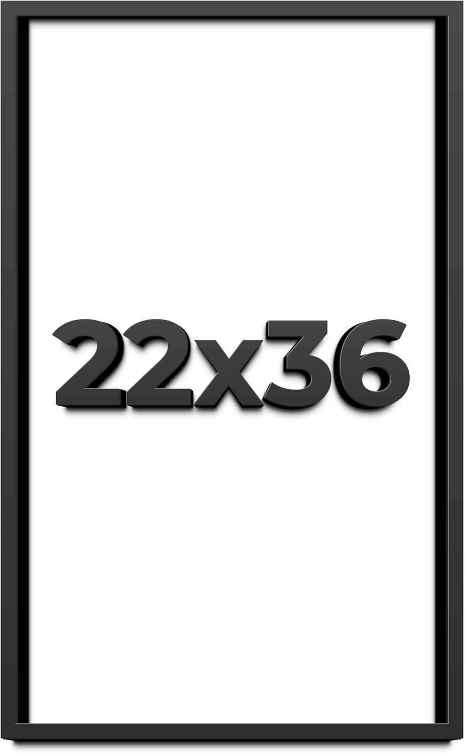 22x36 Shadow Box Frame Black | 1 Inch Deep Solid Wood Shadowbox Display Frame | UV Resistant Acrylic Plexiglass, Acid Free Backing, and Hanging Hardware | Dugan Picture Frame Style