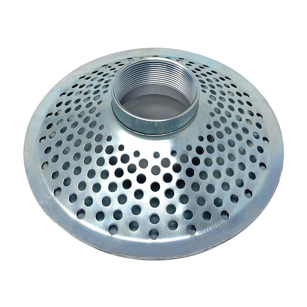 Gloxco 3" Skimmer Suction Strainer, Top Hole, Zinc Plated Steel (STR-SKTH300)