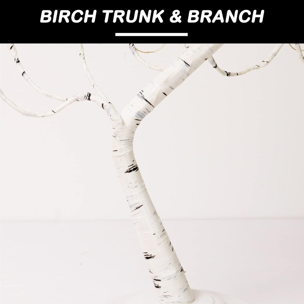 20'' LED Birch Tree Light,108L Bonsai Tree Lamp,Fairy Light Tree with 8 Modes & 6 Hrs Timer,Artificial Tree with Lights USB & Battery Operated,Lighted Tree Indoor for Room Decoration(White Glow) Glow
