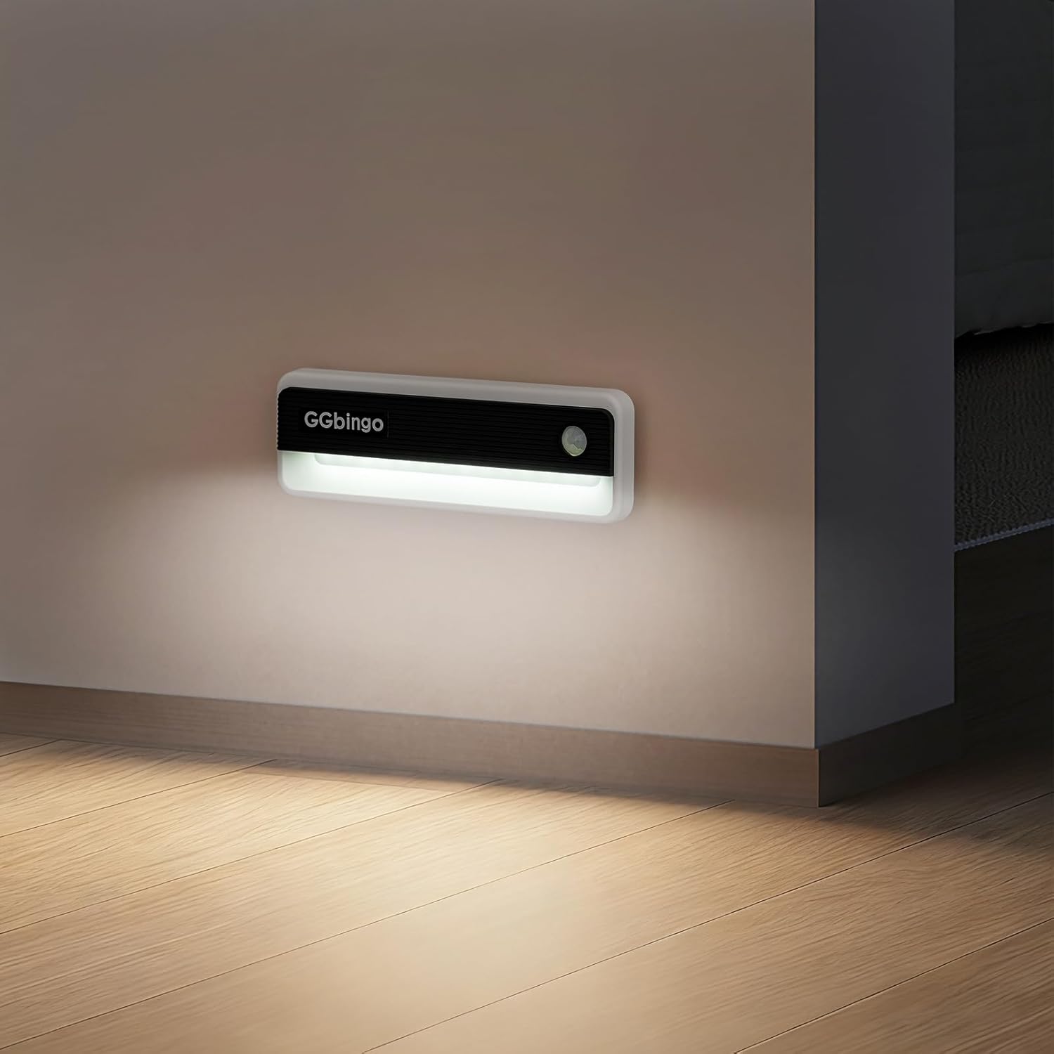 Motion Sensor Night Lights, 1800mAh Rechargeable Motion Activated Night Light, 6000K Battery Operated LED Sensor Light Indoor for Stair, Bedroom, Stairway, Hallway, Kitchen, Cabinet, Closet