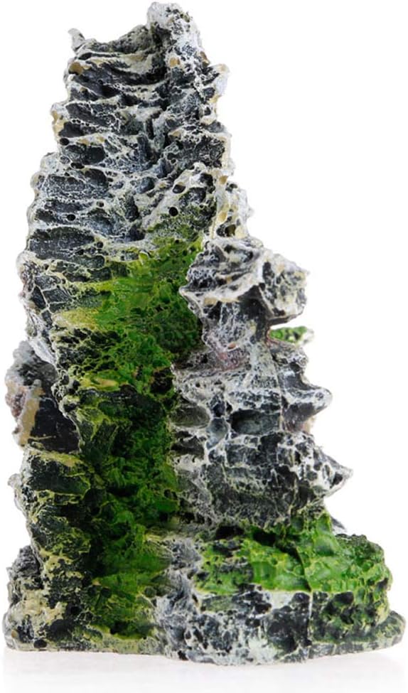 hejhncii Aquarium Ornament Rock Mountain Stone Cave Fish for Tank Decorations Small Terrain Landscape Accessories for Hab Aquarium Decorations Large and Tall