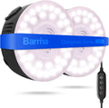Barrina Orbgrow OG09 Puck Grow Light with Timer, Pinkish White 18W(2 x 9W, 270 Watt Equiv), Full Spectrum Plant Light for Indoor Plants, Magnetic & Linkable, 5 Levels Dimmable, 2 Packs, Black