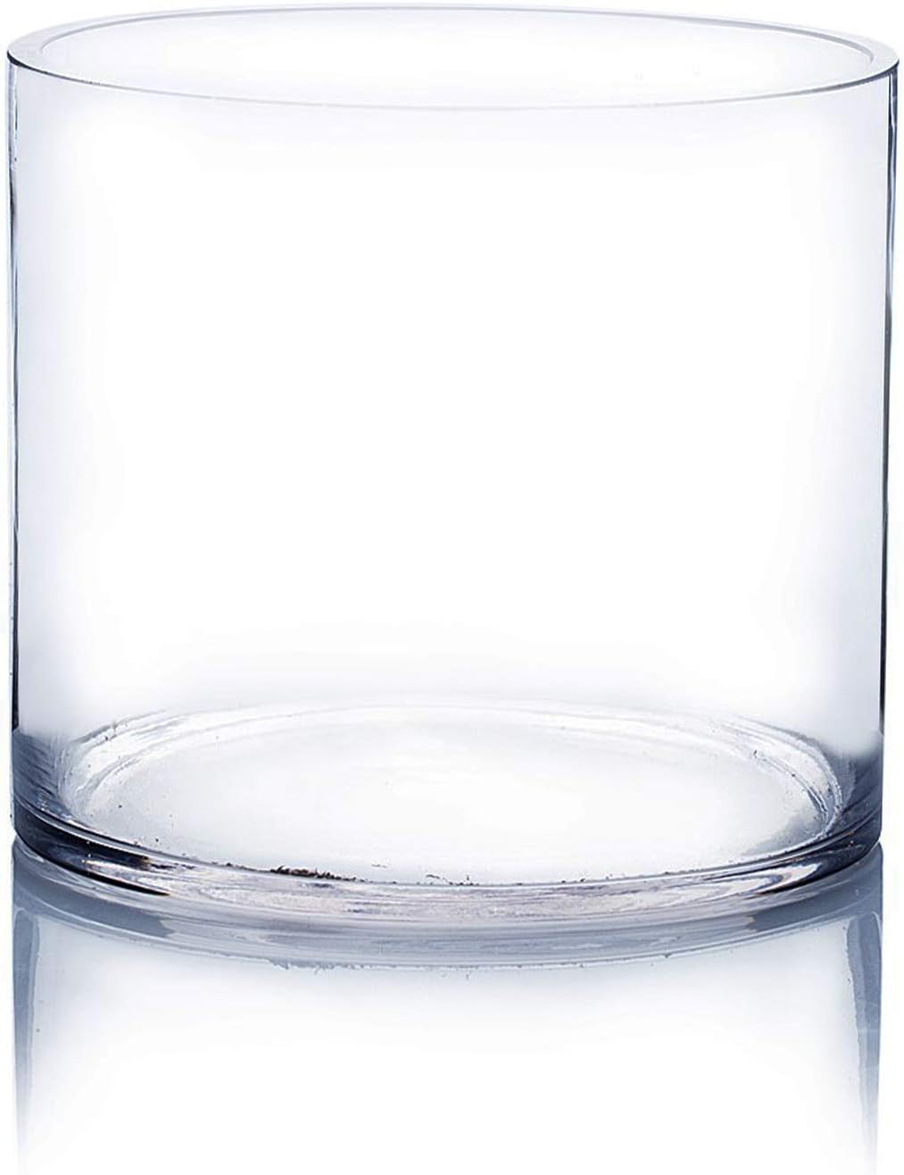 WGV Cylinder Vase, Width 6", Height 6", Clear Glass Container Terrarium Candle Holder for Wedding Centerpiece, Party Event, Home Office Decor, 1 Piece