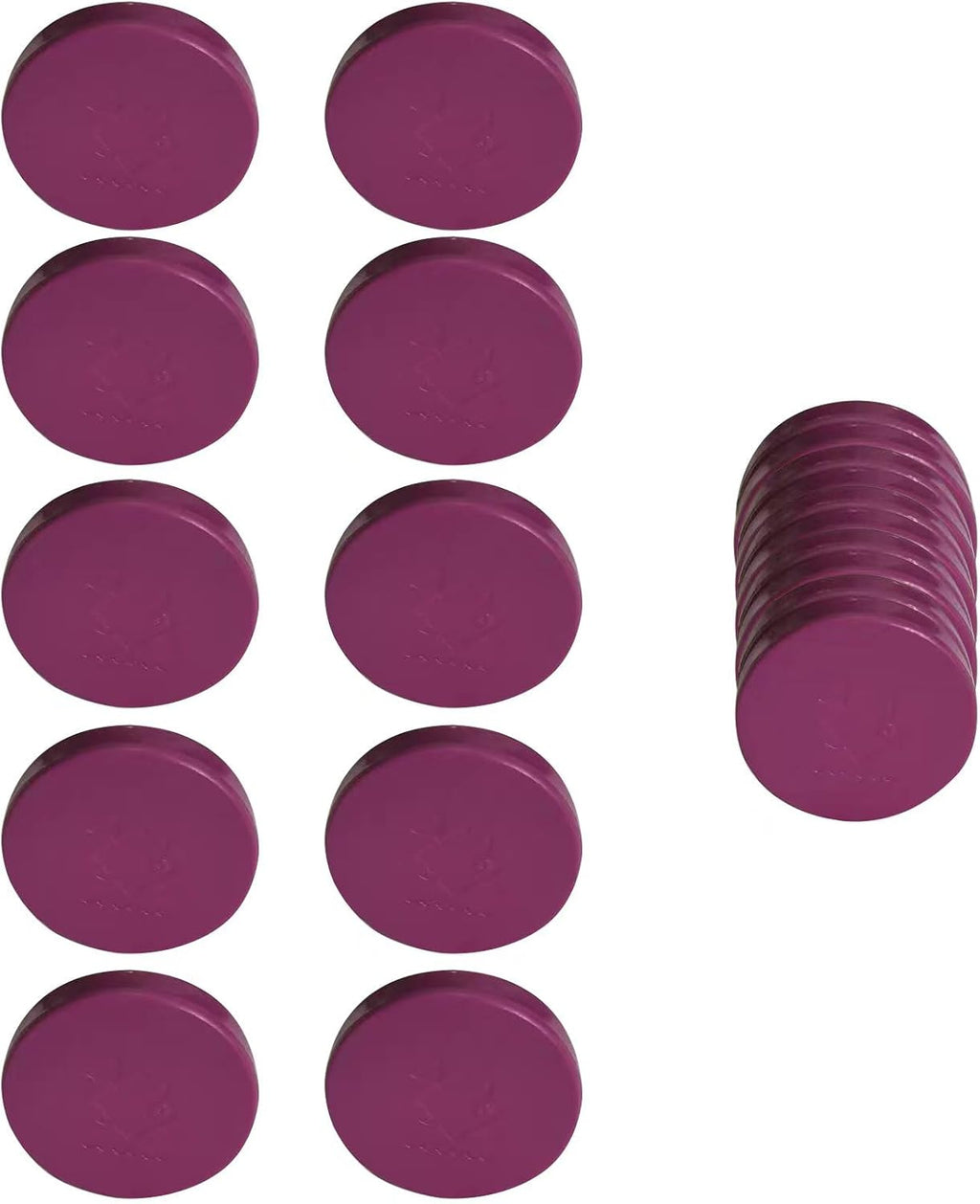 Coral Frag Magnetic Base and Plugs - Waterproof, Purple, Round 10-Piece Set