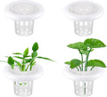 4 PCS Floating Aquarium Plant Holder, Aquarium Planting Baskets with White Foam Floating Ring, Fish Tank Hydroponic Basket for Aquatic Plant Cultivation and Landscaping Decorations