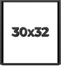 30x32 Shadow Box Frame Black | 1 Inch Deep Solid Wood Shadowbox Display Frame | UV Resistant Acrylic Plexiglass, Acid Free Backing, and Hanging Hardware | Dugan Picture Frame Style