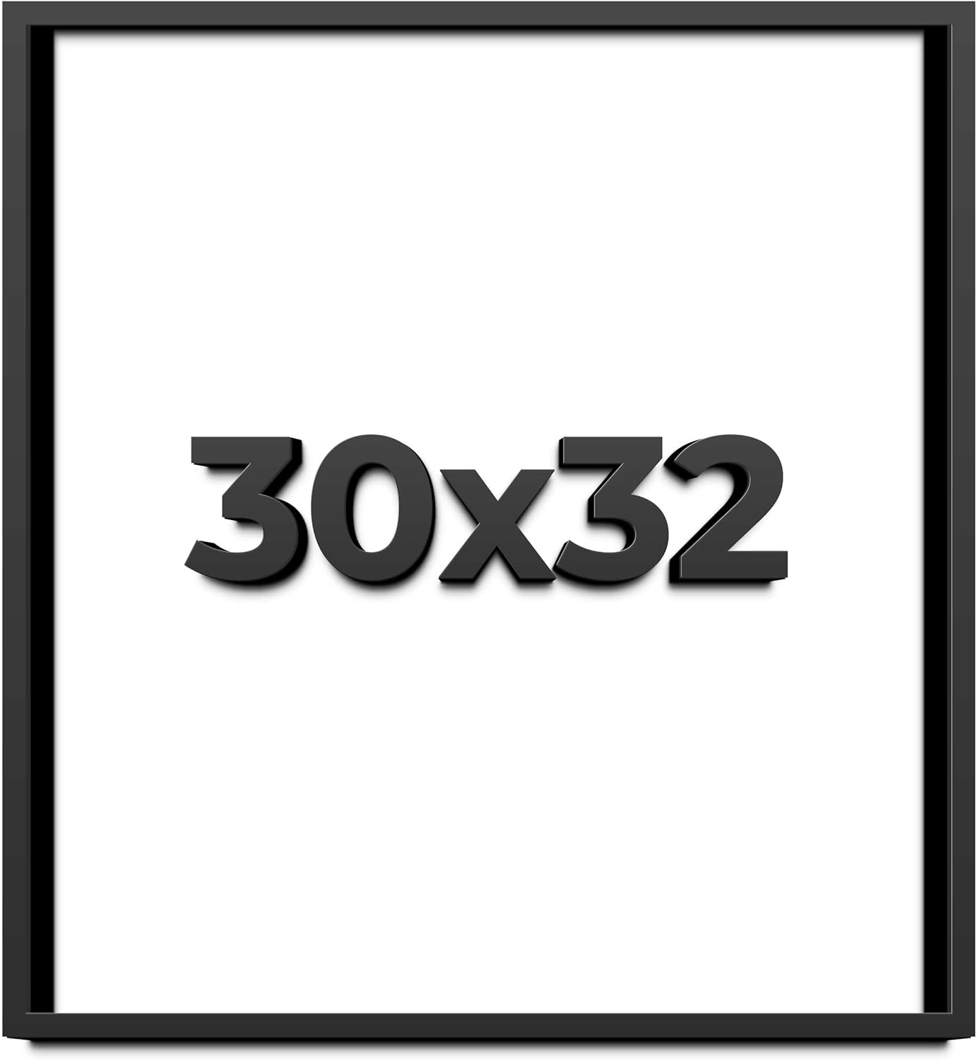 30x32 Shadow Box Frame Black | 1 Inch Deep Solid Wood Shadowbox Display Frame | UV Resistant Acrylic Plexiglass, Acid Free Backing, and Hanging Hardware | Dugan Picture Frame Style