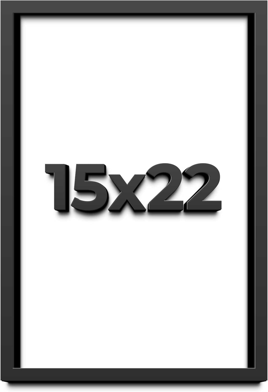 15x22 Shadow Box Frame Black | 1 Inch Deep Solid Wood Shadowbox Display Frame | UV Resistant Acrylic Plexiglass, Acid Free Backing, and Hanging Hardware | Dugan Picture Frame Style