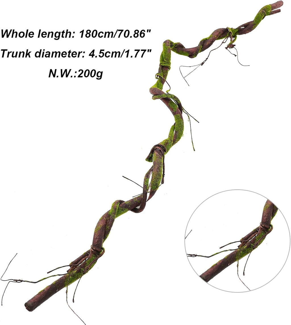 70.86" Medium EVA Foam Soft Artificial Tree Branches Thick Trunk Twig Fake Vines Liana Rattan Garland for Wall Hanging Backdrop Wedding Home Hotel Garden Christmas Thanksgiving Decoration