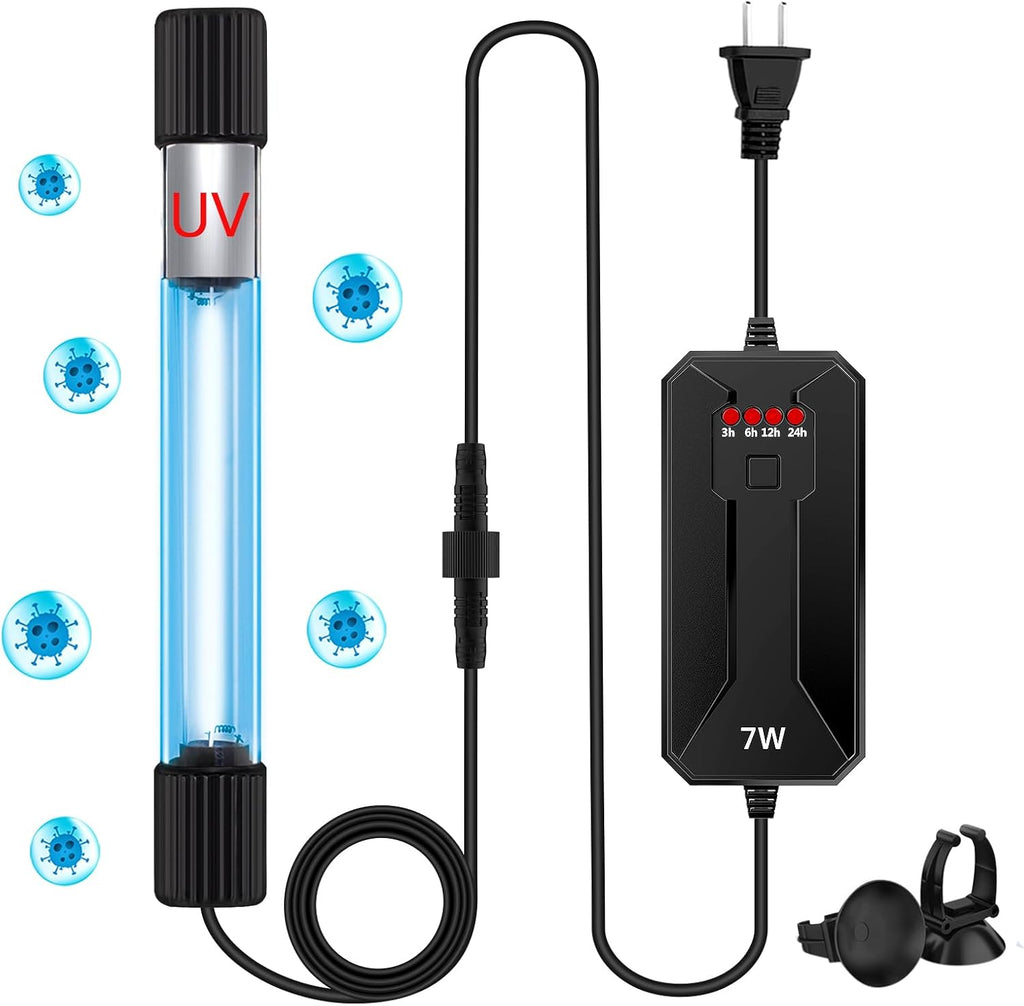 Aquarium Clean Light，7W&9W&11W&13W Algae Bloom Clean Light for Fish Tank,Submersible Light with Timer,Aquarium Water Clean Green Clear Waterproof Clean Lamp for Pond,Swimming Pool