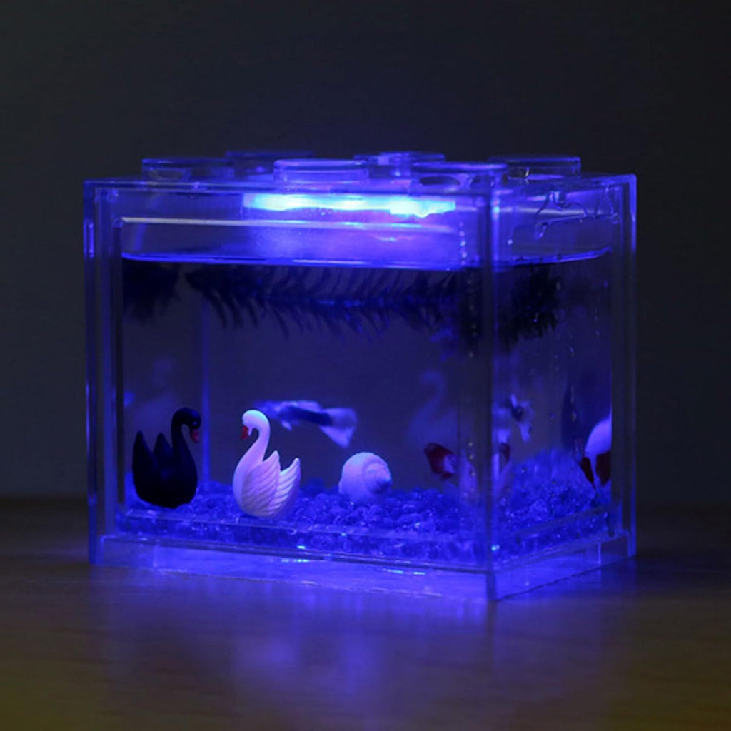 Flylin 4PCs 5V USB Aquarium Light, Smal Decoration LED Lighting Lamp, Aquarium Water Plant Light for Desktop Fish Tank Indoor Water Garden (Colorful)