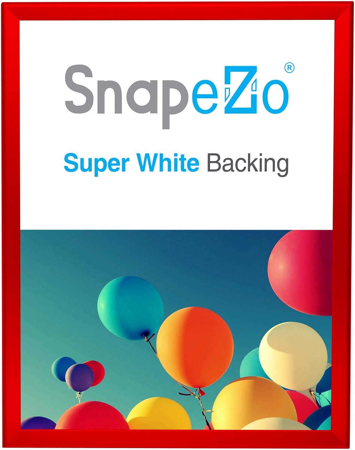 SnapeZo Photo Frame 18x24, Red, 1.25 Inch Aluminum Profile, Front-Loading Snap Frame, Wall Mounting, Professional Series