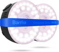 Barrina Orbgrow OG09 Puck LED Grow Light, Pinkish White 18W(2 x 9W, 270 Watt Equiv), Plant Lights for Indoor Plants Full Spectrum, Magnetic & Linkable, Small Grow lamp for Plant Shelf, 2 Packs, Black