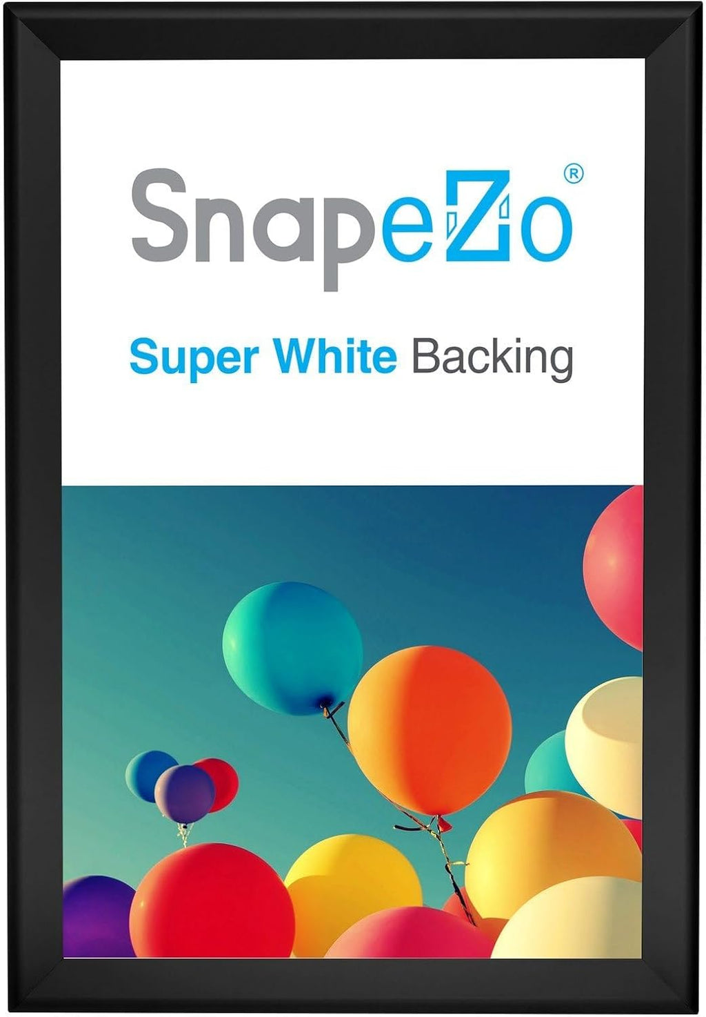 SnapeZo Notice Frame 11x17 Inches, Black 1.7 Inch Aluminum Profile, Front-Loading Snap Frame, Wall Mounting, Wide Series