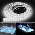 Marine Submersible Boat LED Strip Lights, 12V 4FT IP68 Waterproof Underwater Led Lights, Boat Interior Light, Boat Deck Light Courtesy Lighting for Night Fishing Pontoon Kayak Boats, White