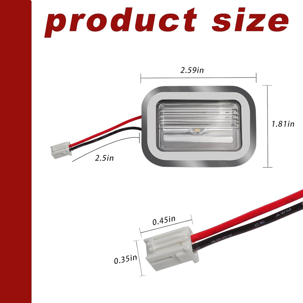 2025 Upgrade W11462342 Refrigerator LED Light Module*5 Replacement W10607479 W10908166 W10843339 PS16218086 AP6989197 4959065 Compatible with Whirlpool Kitchenaid Kenmore Refrigerator 2-Year Qa