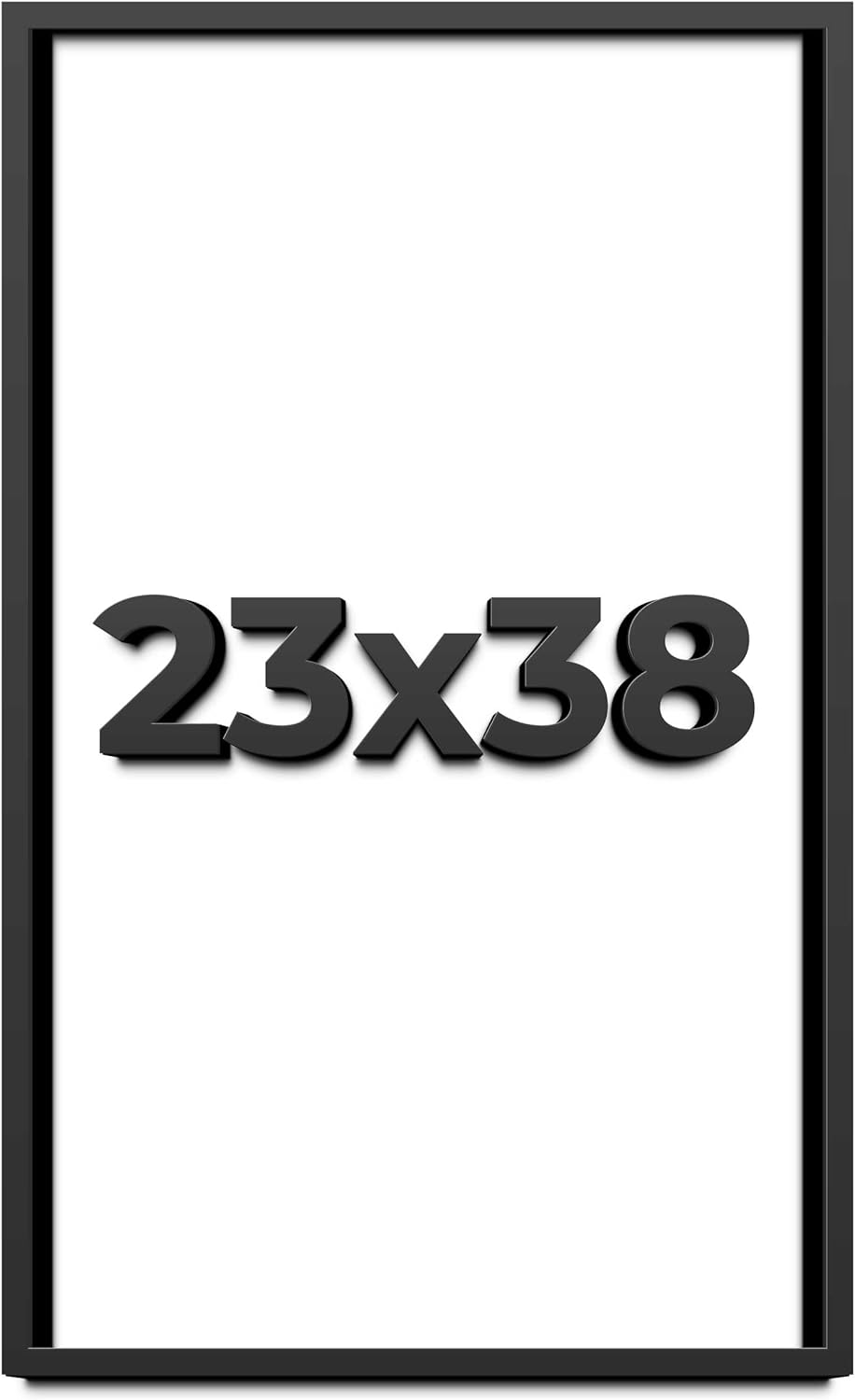 23x38 Shadow Box Frame Black | 1 Inch Deep Solid Wood Shadowbox Display Frame | UV Resistant Acrylic Plexiglass, Acid Free Backing, and Hanging Hardware | Dugan Picture Frame Style